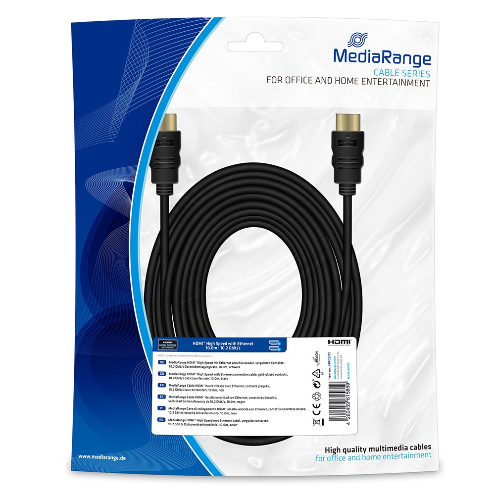 0019534_0 Καλώδιο MediaRange HDMI High Speed with Ethernet connection cable