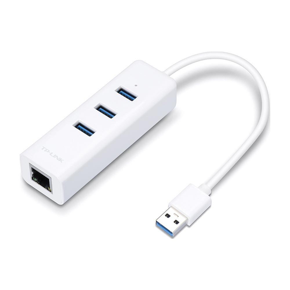0023989_0 TP-LINK Adapter UE330 USB 3.0 to 10/100/1000Mbps Ethernet + USB Hub (UE330) (TPUE330)