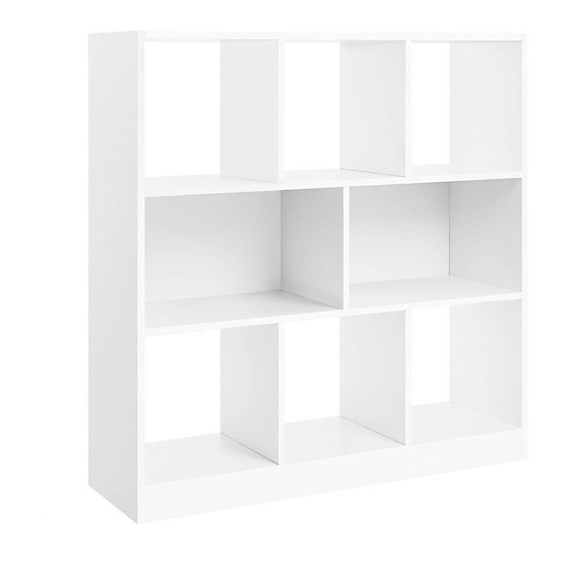 0044849_0 Ξύλινη Βιβλιοθήκη με 8 Ράφια 97.5 x 30 x 100 cm Χρώματος Λευκό Vasagle (LBC52WT) (VASLBC52WT)