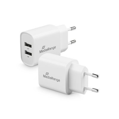 MediaRange 12W charger with two USB-A outputs