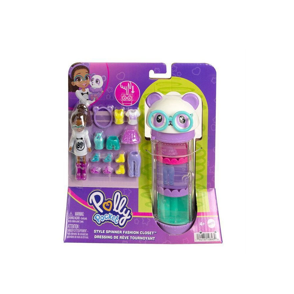 0057062_0 Mattel Polly Pocket Style Spinner Fashion Closet - Panda για 4+ Ετών (HKW05) (MATHKW05)