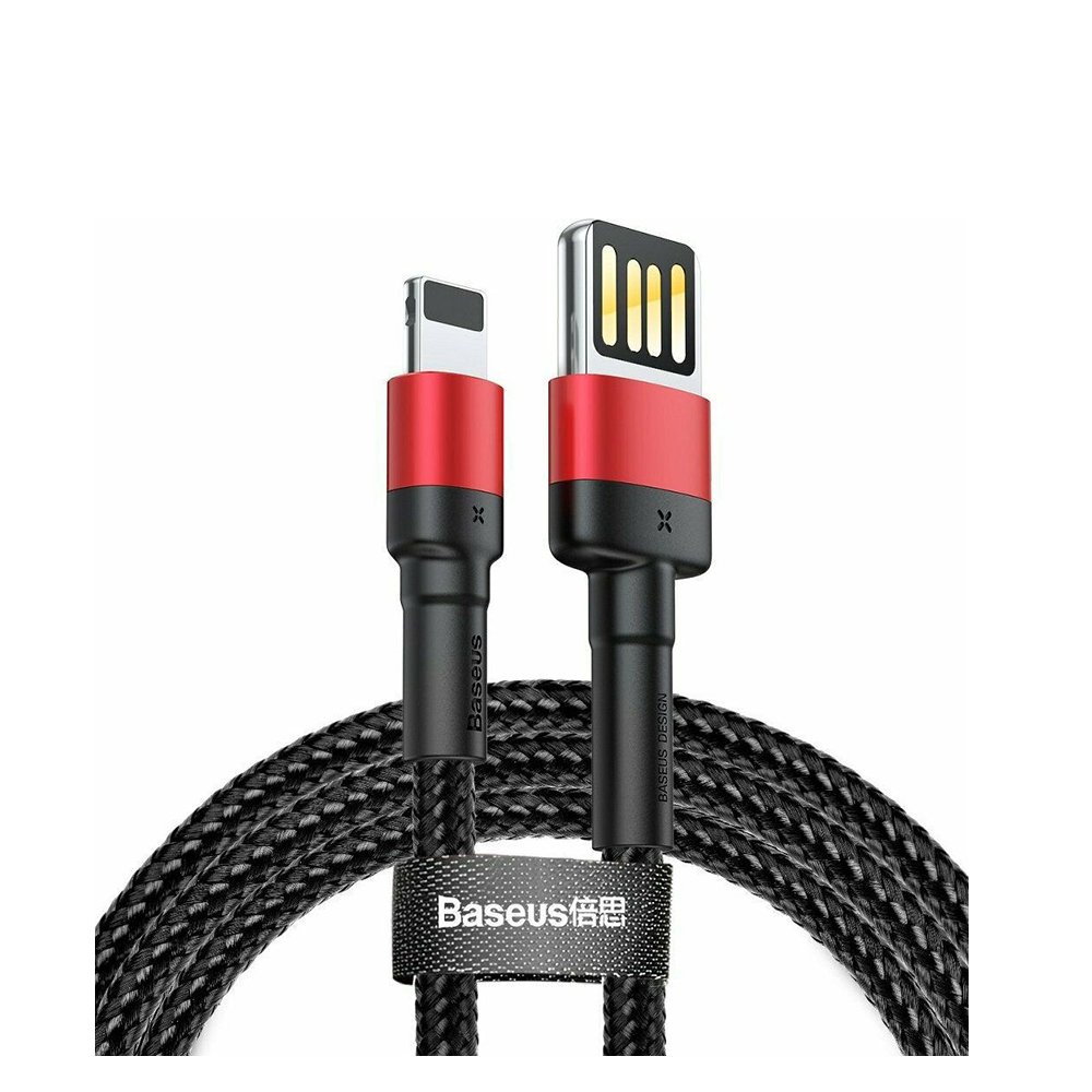 0056985_0 Baseus Braided USB to Lightning Cable Κόκκινο 1m (CALKLF-G91)) (BASCALKLFG91)