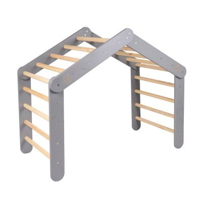 MeowBaby Wooden Large Pikler 112x61x94 for Children Climbing Triangle for Kids
