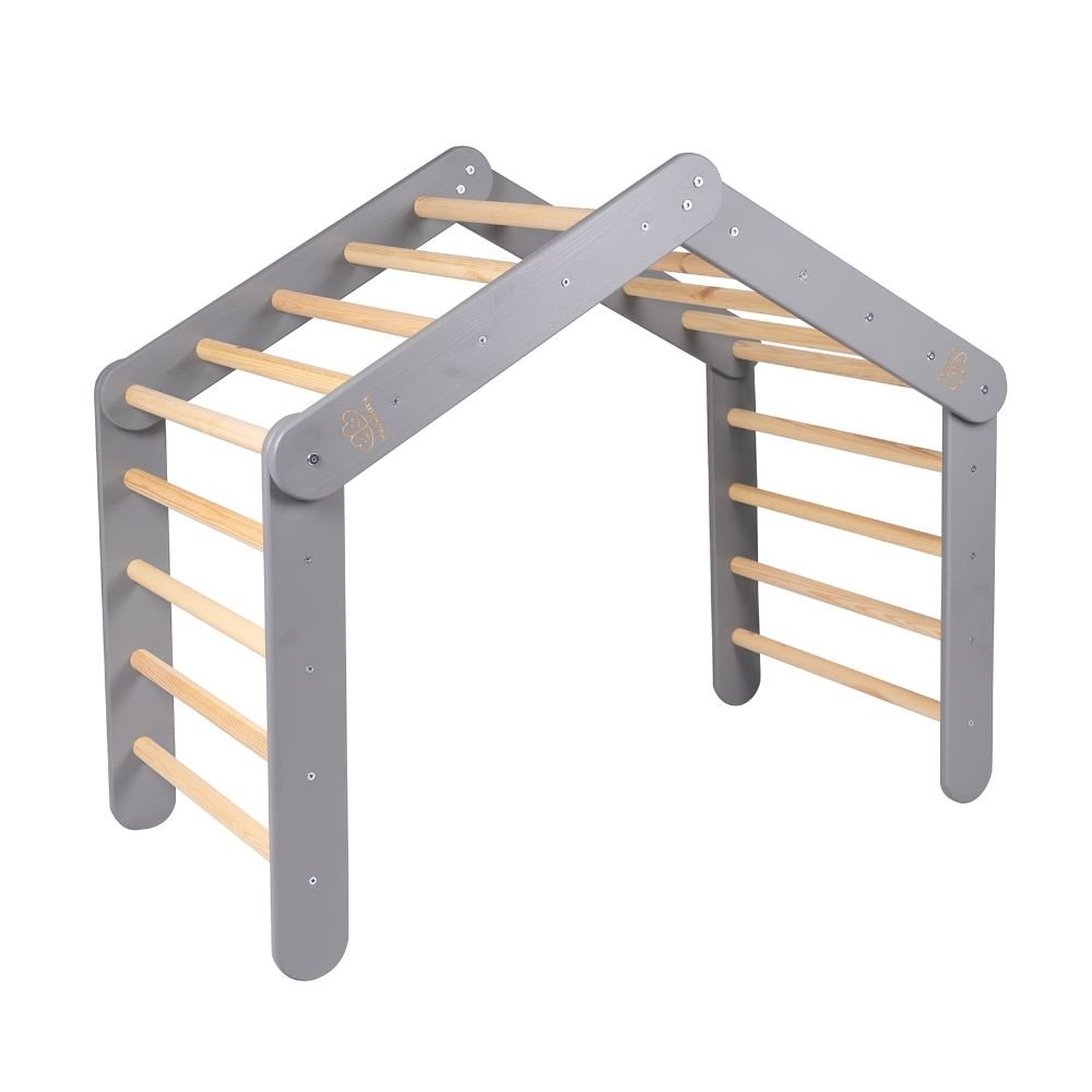 0061421_0 MeowBaby Wooden Large Pikler 112x61x94 for Children Climbing Triangle for Kids