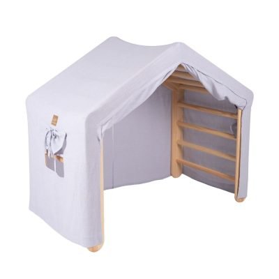 MeowBaby Climbing Ladder Large House 112x61x94 cm Indoor Traingle with Tent. Wood