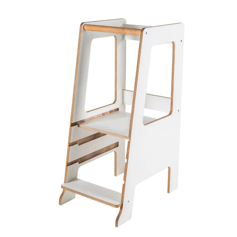 0061425_0 MeowBaby Plywood Kitchen Helper for Children Scandi Step Stool