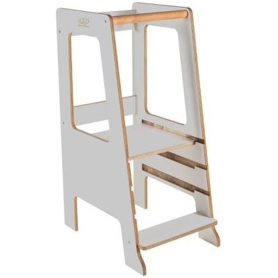 MeowBaby Plywood Kitchen Helper for Children Scandi Step Stool