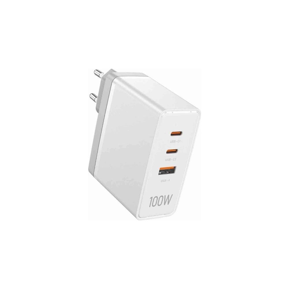 0066172_0 VENTION 3-Port USB (C+C+A) GaN Charger (100W/100W/30W) EU White (FEGW0-EU) (VENFEGW0-EU)