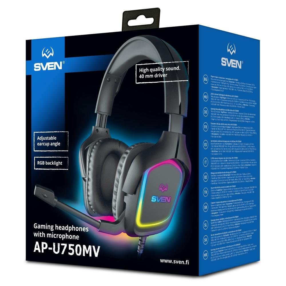 0067054_0 Sven Gaming Headphones With Microphone AP-U750MV Black (SV-020781)