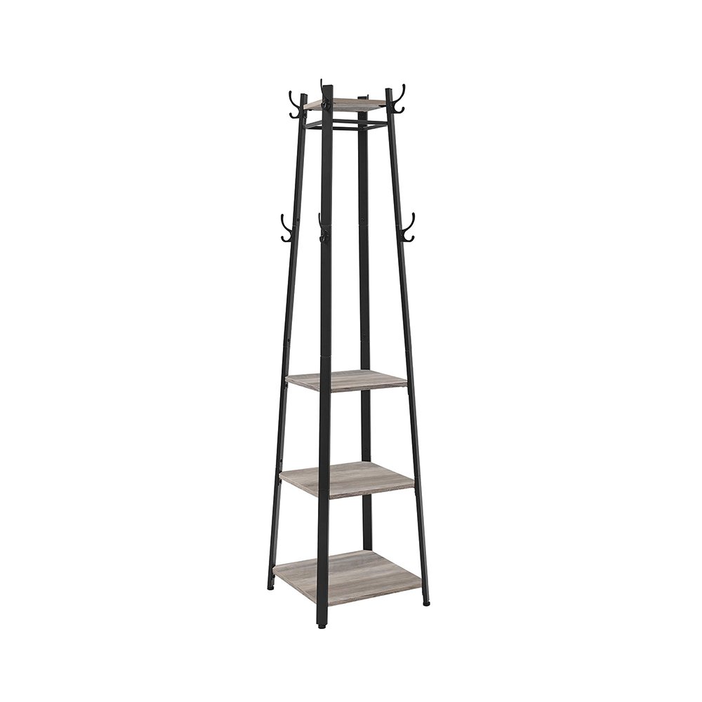 0058345_0 Vasagle Coat Rack with 3 Shelves 43 x 43 x 180 cm (LCR080B02) (VASLCR080B02)