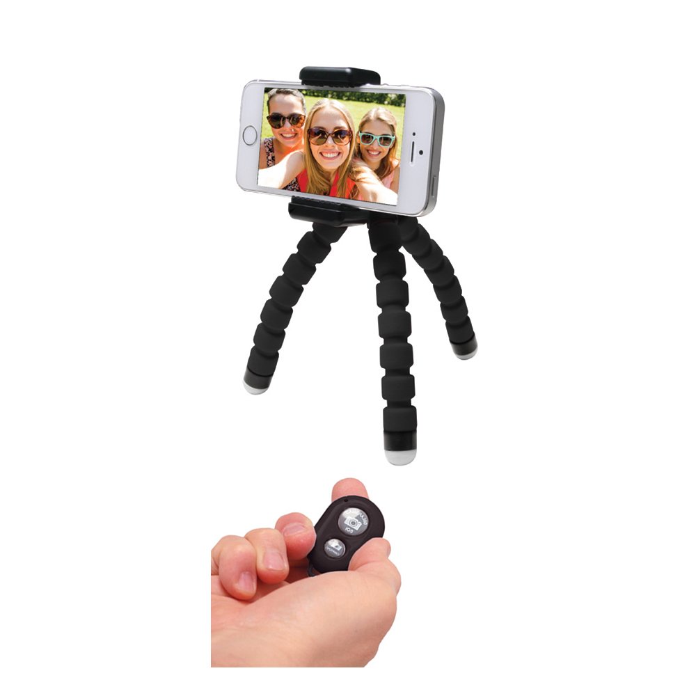 0015201_0 MediaRange Universal Mini Tripod With Flexible legs and remote shutter