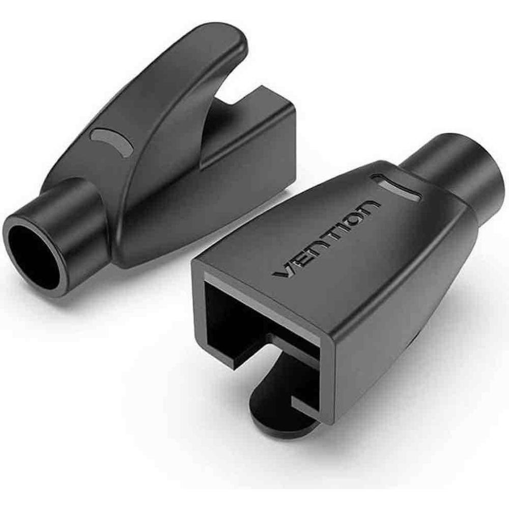 0066678_0 VENTION RJ45 Strain Relief Boots Black PVC Type 50-Pack (IODB0-50) (VENIODB0-50)