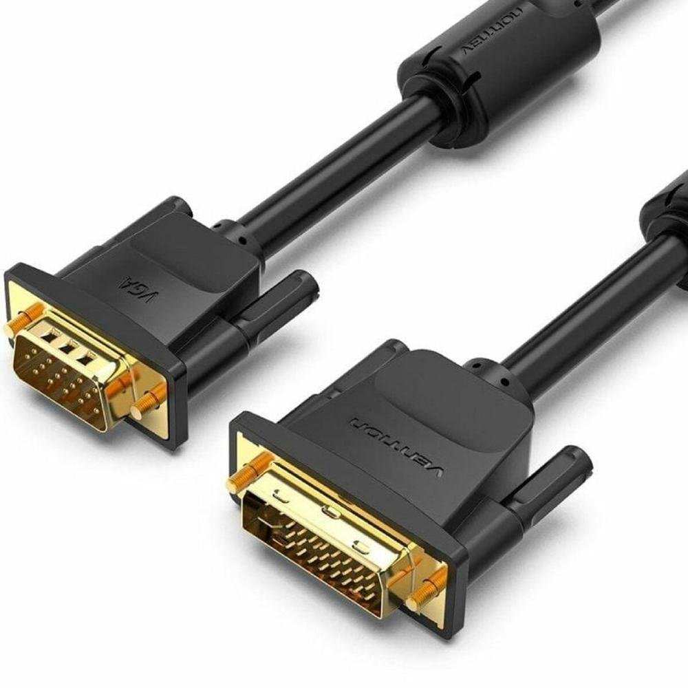 0069485_0 VENTION DVI (24+5) to VGA Cable 3M Black (EACBI) (VENEACBI)