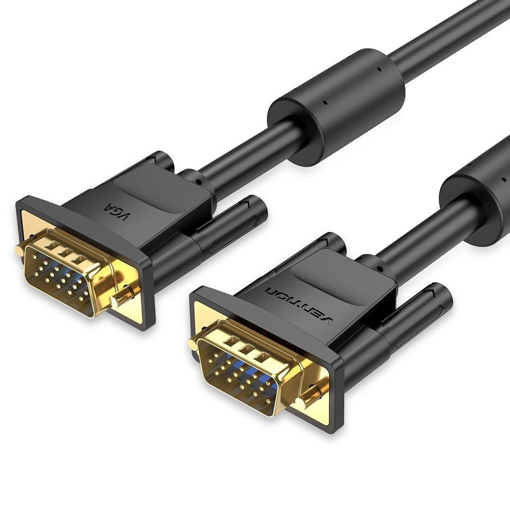 0069494_0 VENTION VGA (3+6) Male to Male Cable with Ferrite Cores 15M Black (DAEBN) (VENDAEBN)