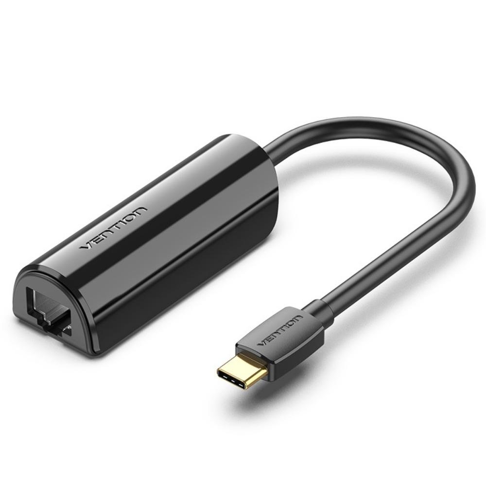 0069541_0 VENTION Type-C to Gigabit Ethernet Adapter 0.15M Black (CFBBB) (VENCFBBB)