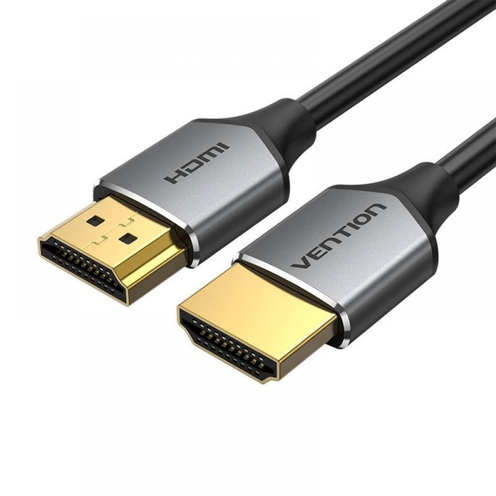0069576_0 VENTION Ultra Thin HDMI Male to Male Cable 2M Gray Aluminum Alloy Type (ALEHH) (VENALEHH)