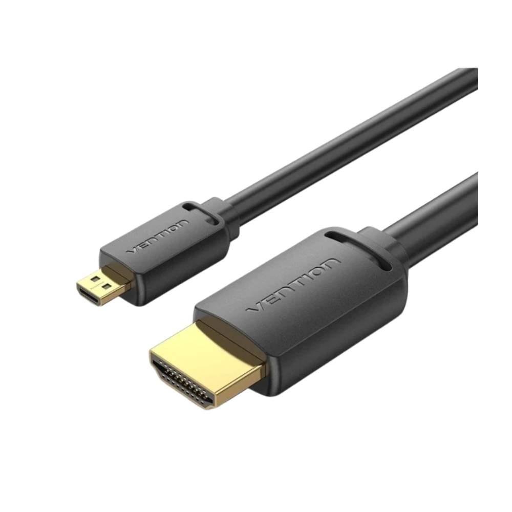 0069584_0 VENTION Micro HDMI to HDMI 4K HD Cable 3M Black (AGIBI) (VENAGIBI)