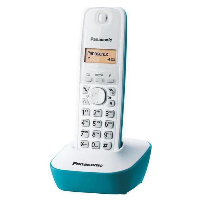 0023848_0 Ασύρματο Τηλέφωνο Panasonic KX-TG1611GRC White-Turquoise (KX-TG1611GRC) (PANKXTG1611GRC)