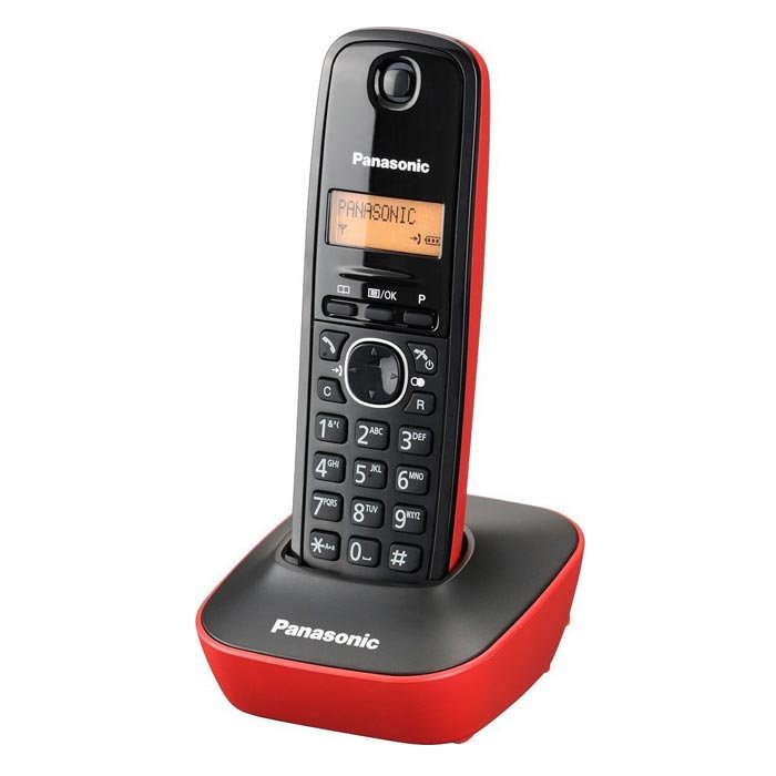 0023852_0 Ασύρματο Τηλέφωνο Panasonic KX-TG1611GRR Black-Red (KX-TG1611GRR) (PANKXTG1611GRR)