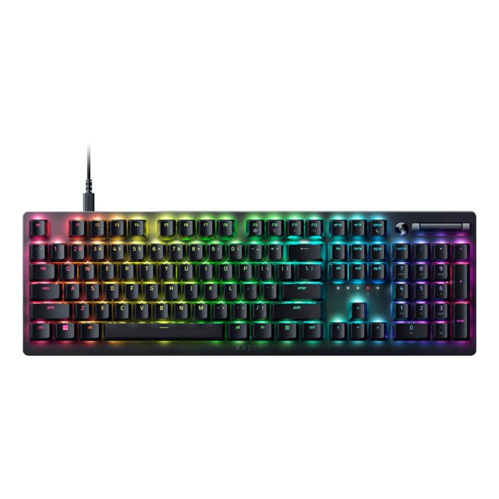 0070739_0 Razer Deathstalker V2 Low-profile RGB Gaming Keyboard Clicky Purple Optical Switches (RZ03-04501800-R3M1) (RAZRZ03-04501800-R3M1)
