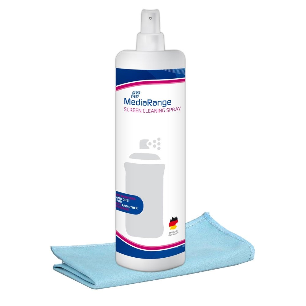 0010436_0 MediaRange Screen Cleaning Spray With microfibre cloth 250 ml (MR721)