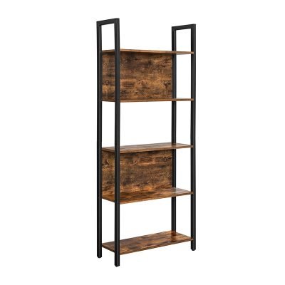 Μεταλλική Βιβλιοθήκη με 5 Ξύλινα Ράφια 62 x 24 x 165 cm Vasagle (LLS025B01) (VASLLS025B01)