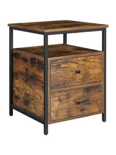 Vasagle Τραπεζάκι Rustic Brown 45 x 45 x 60 cm (LET067B01) (VASLET067B01)