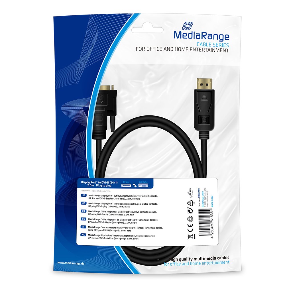 0019531_0 Καλώδιο MediaRange DisplayPort to DVI connection