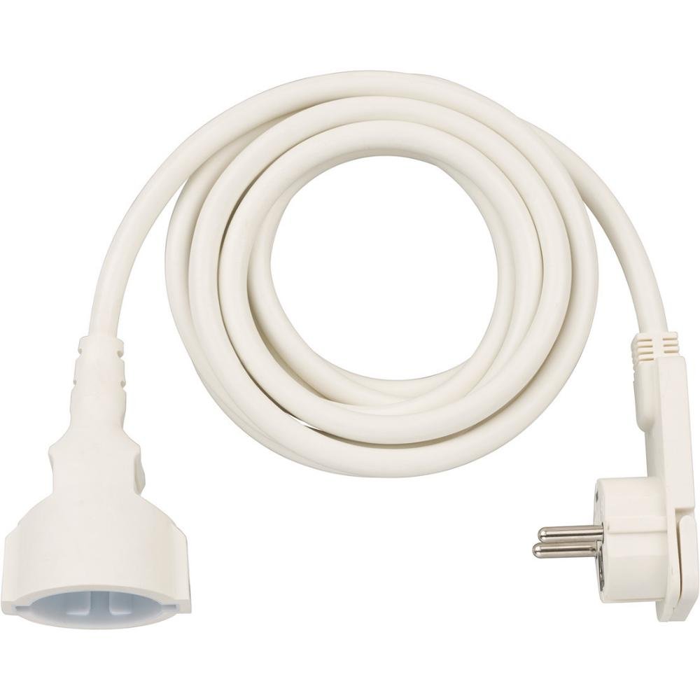 0073991_0 Brennenstuhl Quality Plastic Extension Cable with Flat Plug 3m H05VV-F3G1.5 white (1168980230) (BNN1168980230)