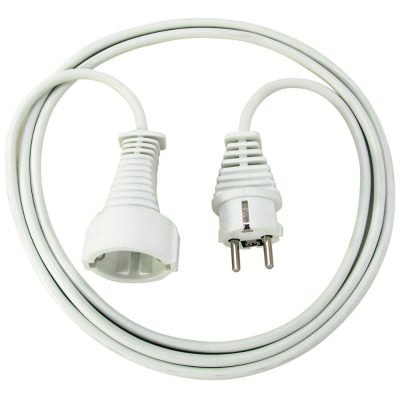 Brennenstuhl Quality plastic extension cable 3m white H05VV-F 3G1