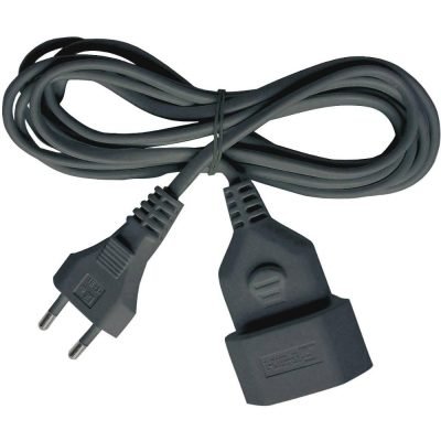 Brennenstuhl Plastic extension cable 3m black H03VVH2-F 2x0