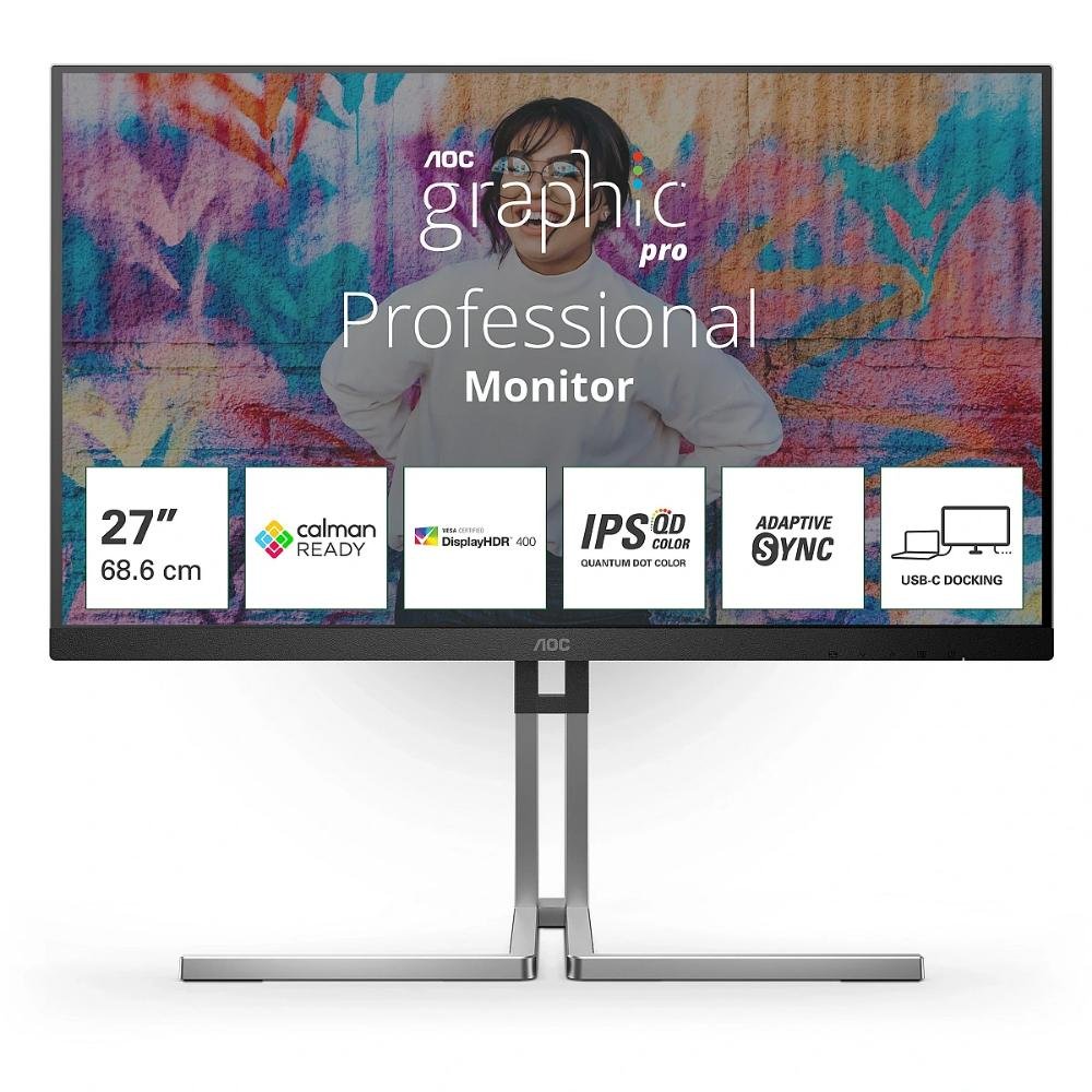 0074056_0 AOC Q27U3CV QHD Grapgic Pro Monitor 27' (Q27U3CV) (AOCQ27U3CV)