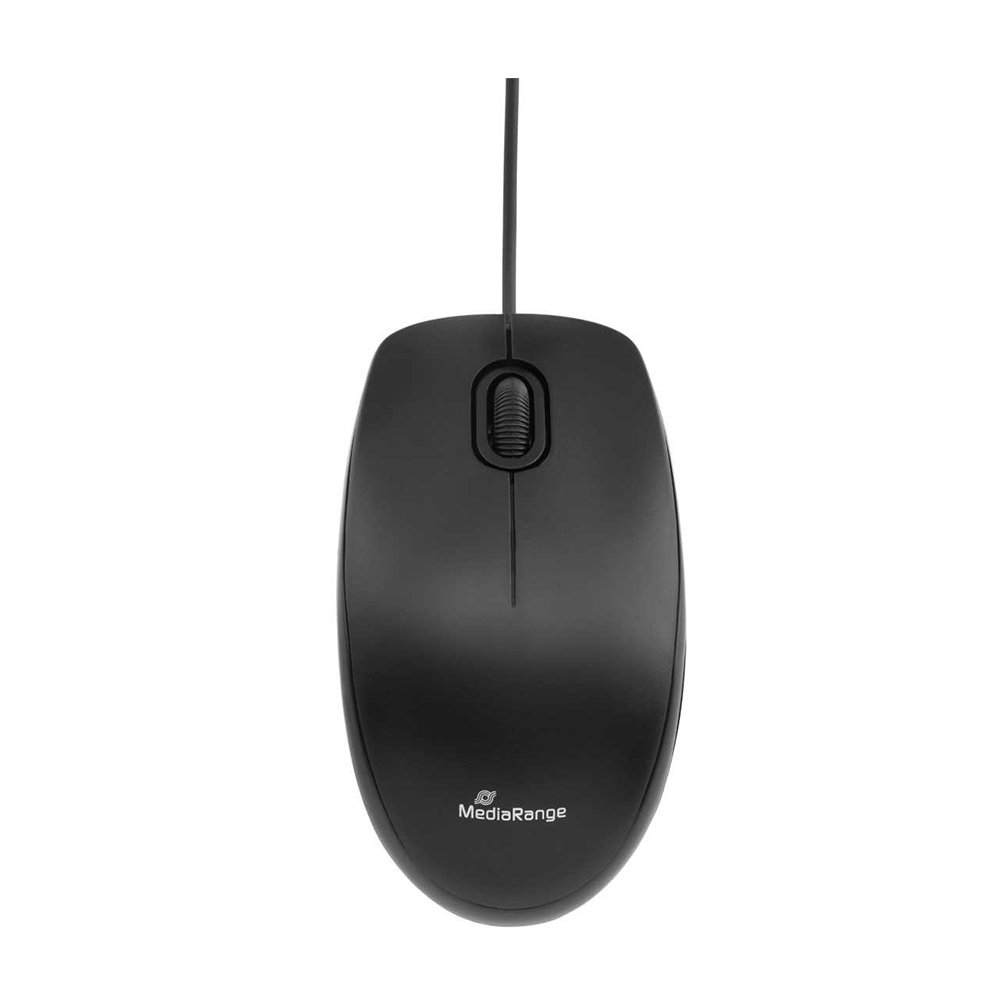 0034436_0 MediaRange Optical Mouse Corded 3-Button Silent-click (Black