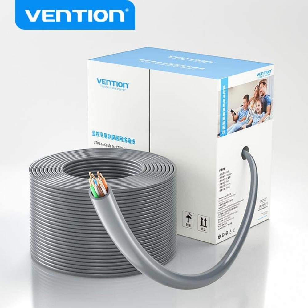0074943_0 VENTION Cat.5e PoE UTP Lan Cable Oxygen-Free Copper for CCTV Camera 305M Gray (IJCH305) (VENIJCH305)