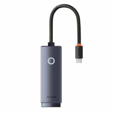 Baseus Network adapter Lite Series USB-C to RJ45 (grey) (WKQX000313) (BASWKQX000313)