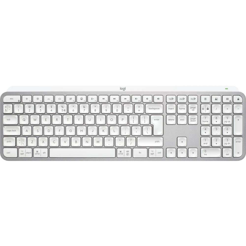 0075109_0 Logitech MX Keys S Ασύρματο Bluetooth Πληκτρολόγιο Αγγλικό US (920-011588) (LOGMXKEYSSWH)