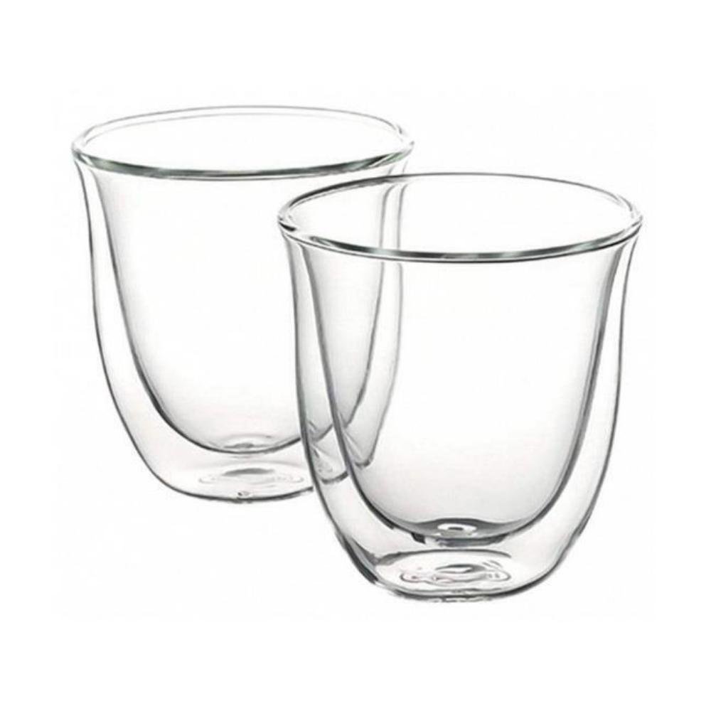 0075116_0 De'Longhi Σετ Ποτήρια Γυάλινα Διάφανα 190ml 2τμχ (5513214601) (DLG5513214601)