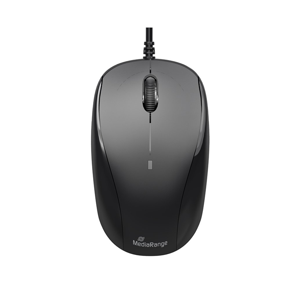 0026110_0 MediaRange Optical Mouse Corded 3-Button (Black