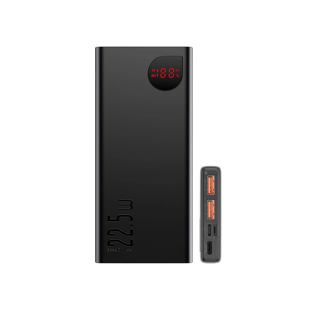 0055970_0 Baseus Adaman Overseas Edition 2021 Power Bank 10000mAh 22.5W με 2 Θύρες USB-A και Θύρα USB-C Power Delivery / Quick Charge 3.0 Μαύρο (PPAD070001) (BASPPAD070001)