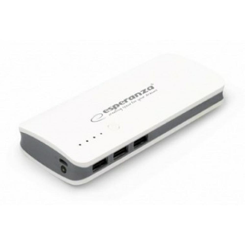 0067816_0 Esperanza EMP106 Power Bank 8000mAh με 3 Θύρες USB-A Λευκό/Γκρι (EMP106WE) (ESPEMP106WE)