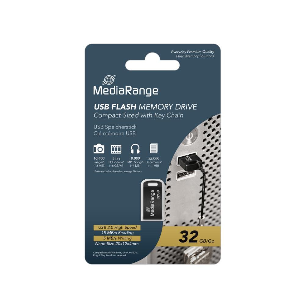 0075198_0 MediaRange USB 2.0 Nano Flash Drive 32GB (MR922)