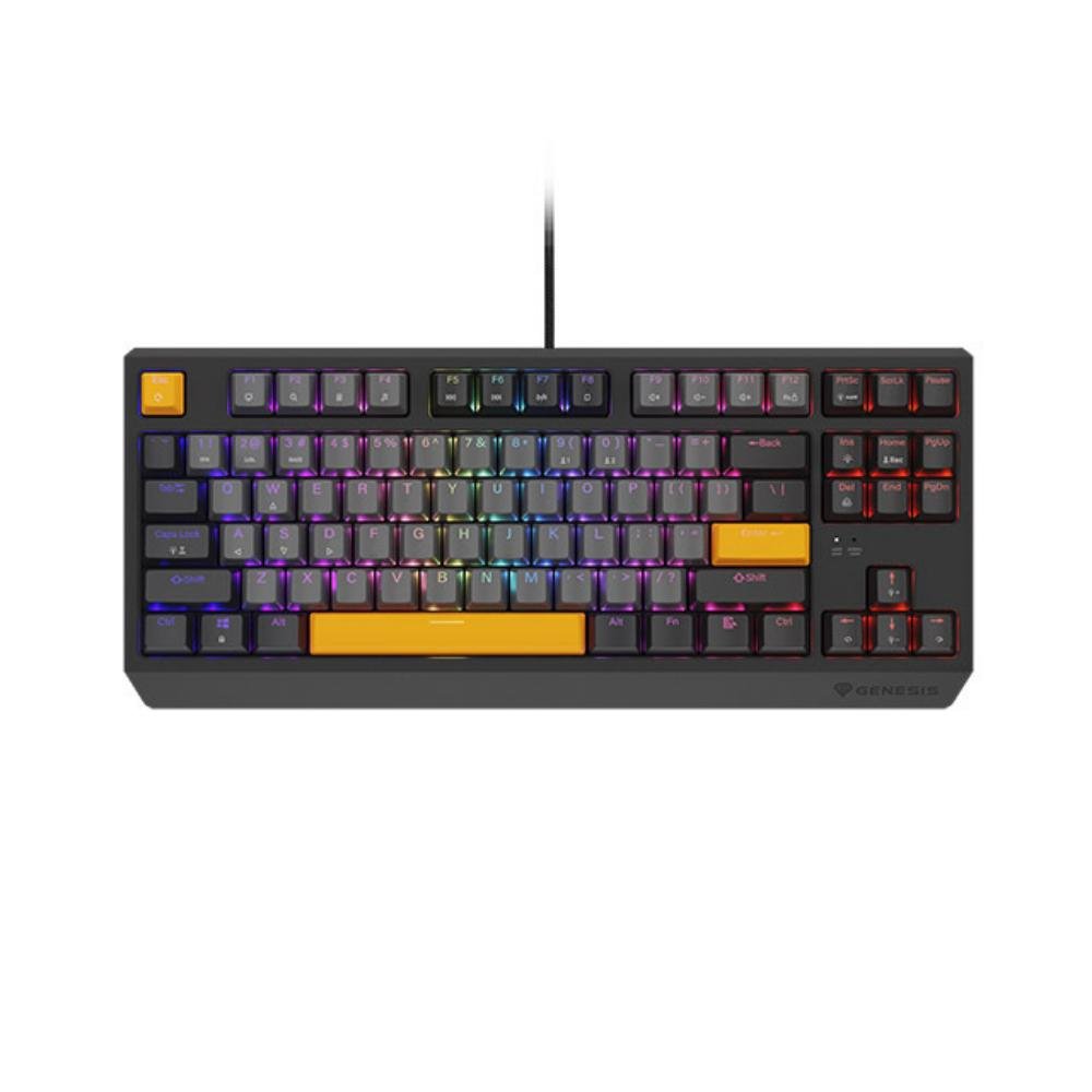 0076342_0 Genesis Gaming Keyboard Thor 230 Tkl Anchor ray Negative US RGB Mechanical Outemu Red (NKG-2082) (GNSNKG-2082)
