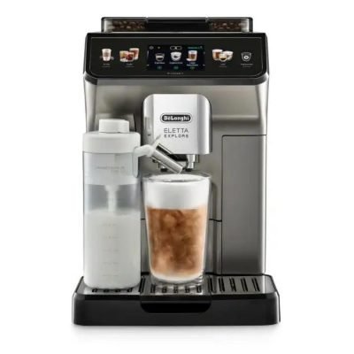 De'Longhi Eletta Explore Αυτόματη Μηχανή Espresso 1450W με Μύλο Άλεσης Ασημί (ECAM450.86.T) (DLGECAM450.86.T)
