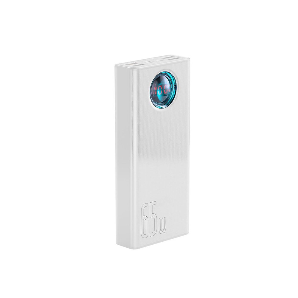 0057599_0 Baseus Amblight Overseas Edition Power Bank 30000mAh 65W με 4 Θύρες USB-A και Θύρα USB-C Power Delivery Λευκό (PPLG000102) (BASPPLG000102)