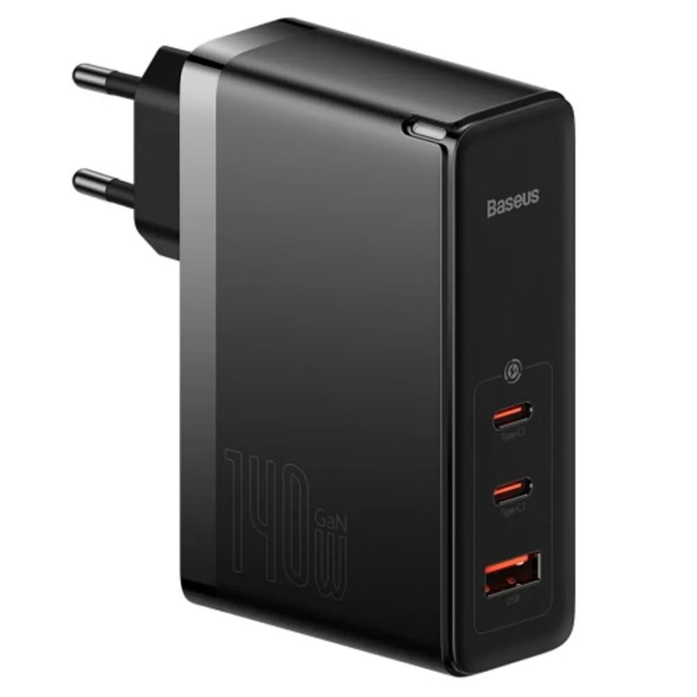0063271_0 Baseus Φορτιστής Χωρίς Καλώδιο με Θύρα USB-A και 2 Θύρες USB-C 140W Power Delivery Μαύρος GaN5 Pro (CCGP100201) (BASCCGP100201)