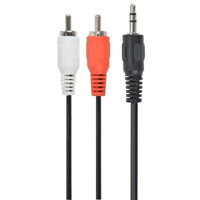 Cablexpert Καλώδιο 3.5mm male - RCA male Μαύρο 2.5m (CCA-458-2.5M) (GEMCCA-458-2.5M)