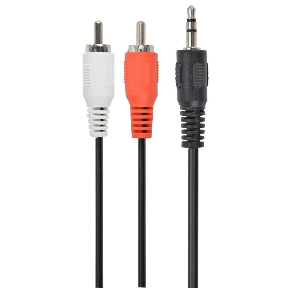 0069897_0 Cablexpert Καλώδιο 3.5mm male - RCA male Μαύρο 2.5m (CCA-458-2.5M) (GEMCCA-458-2.5M)