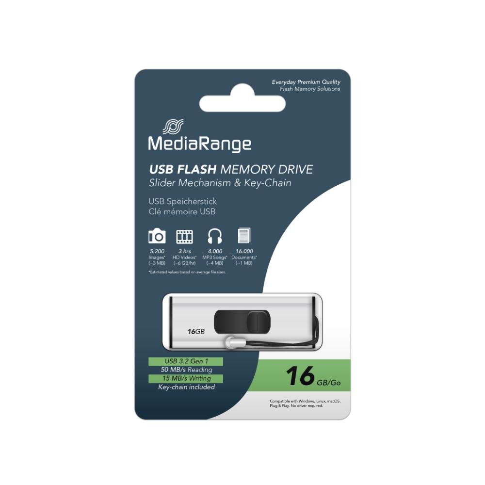 0075212_0 MediaRange USB 3.0 Flash Drive 16GB (MR915)