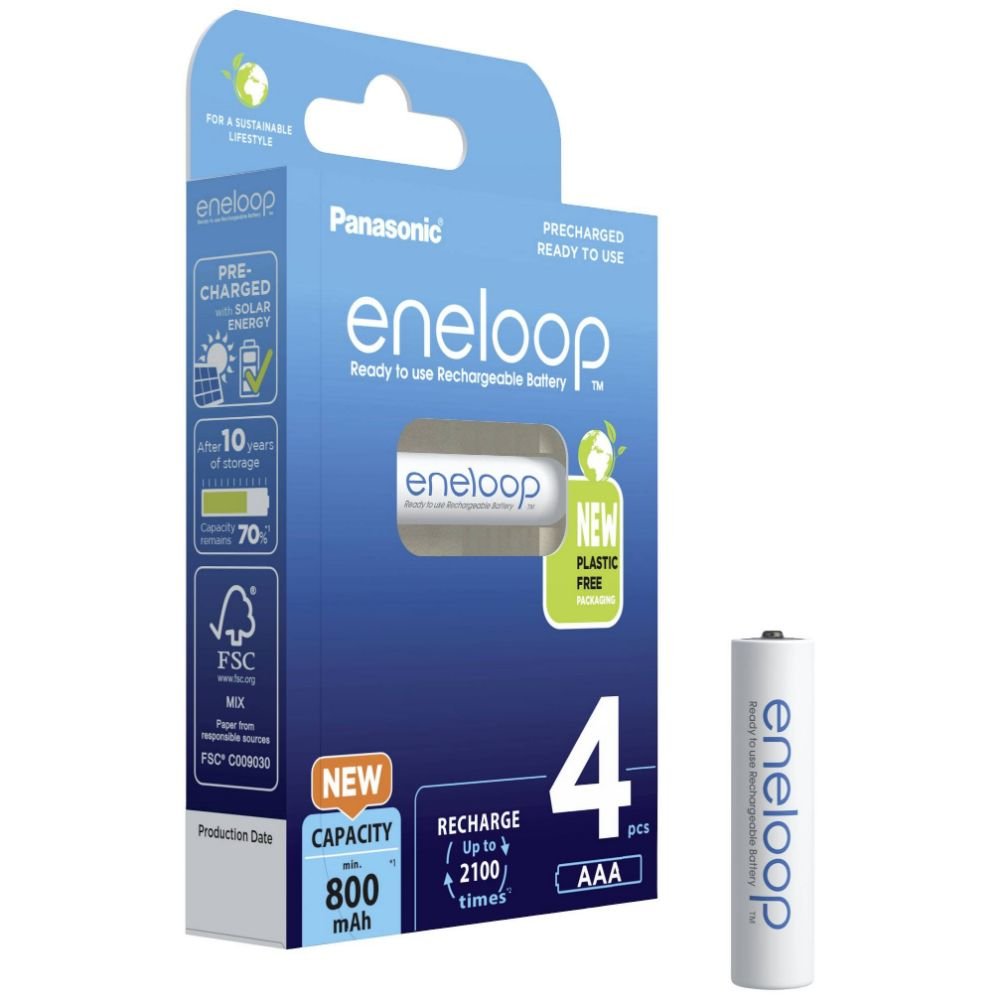 0062883_0 Panasonic Eneloop Επαναφορτιζόμενες Μπαταρίες AAA Ni-MH 800mAh 4τμχ (37941535) (PAN37941535)