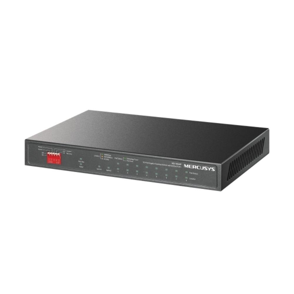 0077666_0 Mercusys 10-Port Gigabit Desktop Switch with 8-Port PoE+ (MS110GMP) (MERMS110GMP)